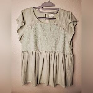 Wonderly Mint Embroidered Blouse